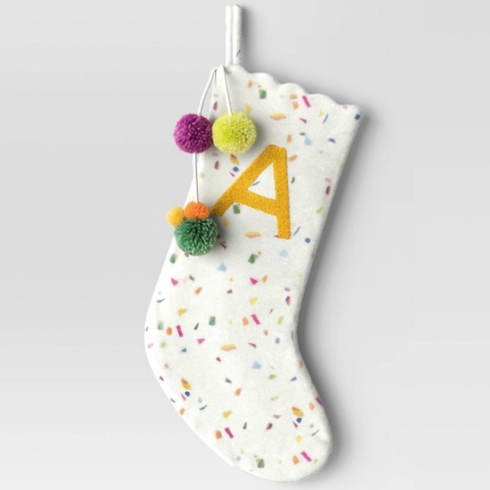 Opal House Letter A Stocking